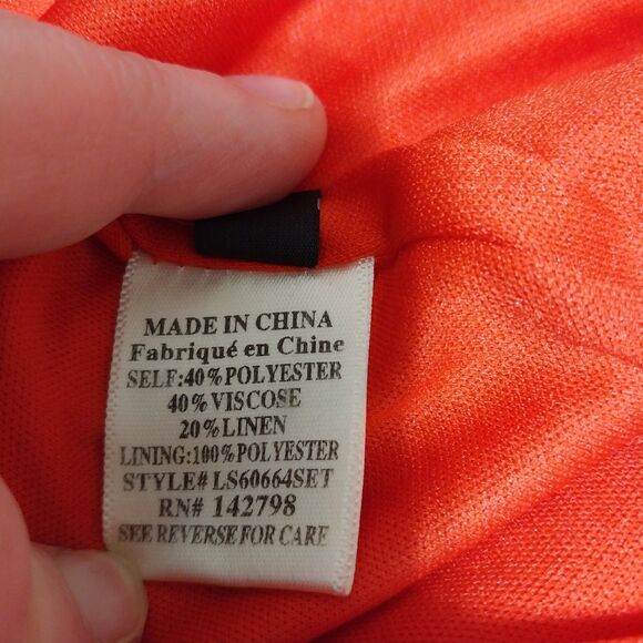 Laynee & Lee mini skirt Women L red handkerchief paisley fringe 29 inch Western - Picture 5 of 7